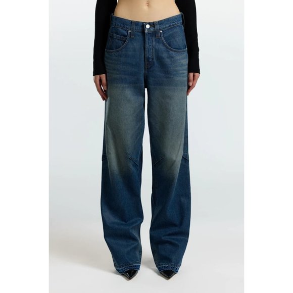 NWT Cotton Citizen Mila Jeans in Palm Coated Blue Denim - Picture 2 of 8